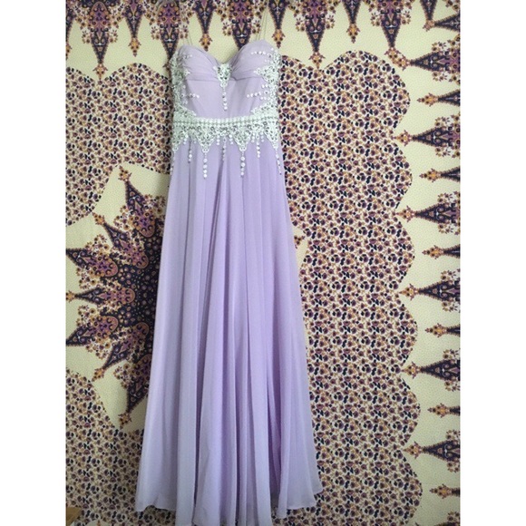 Beaded Sheer-Back Gown // - Picture 5 of 8